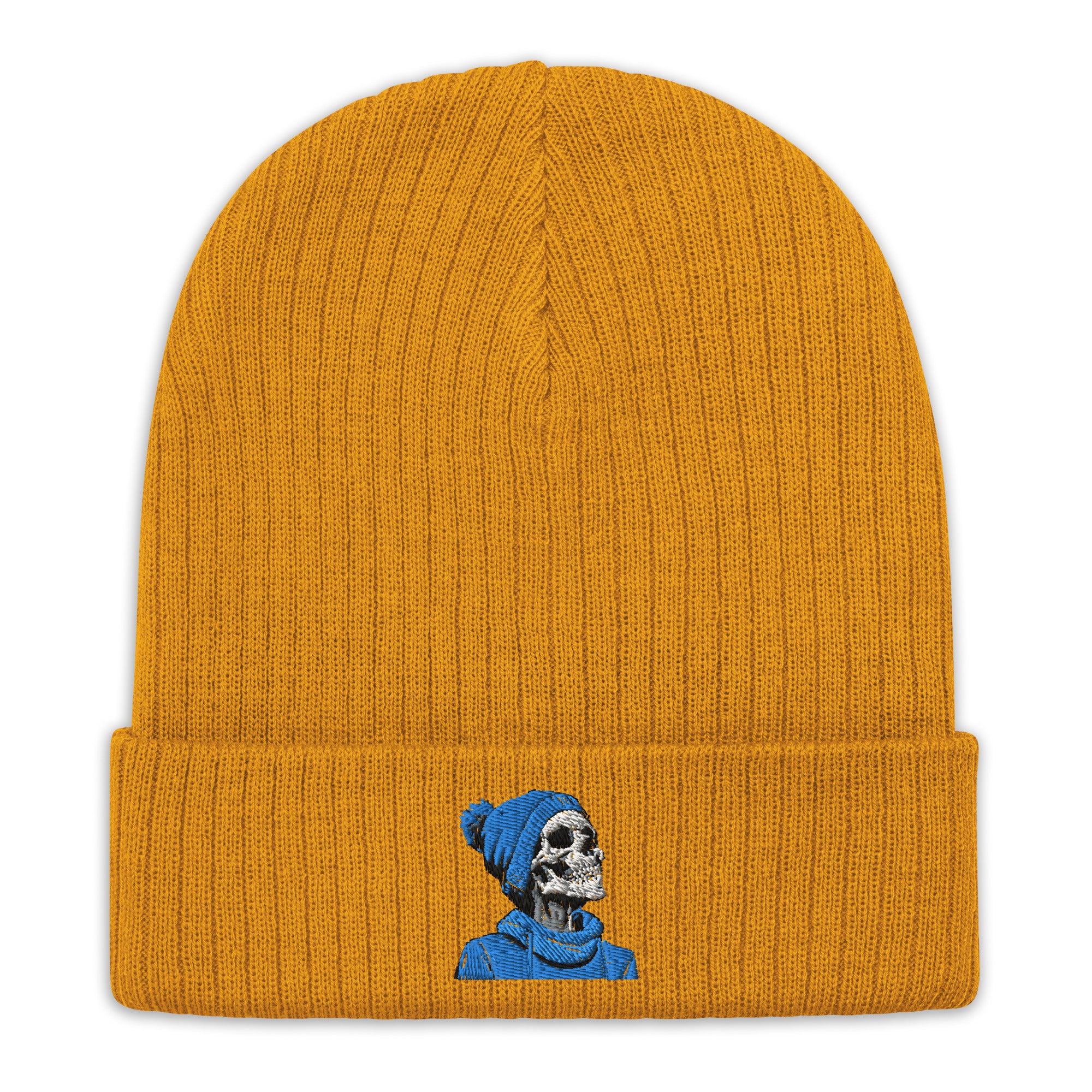 Skull Bro Ribbed Knit Beanie