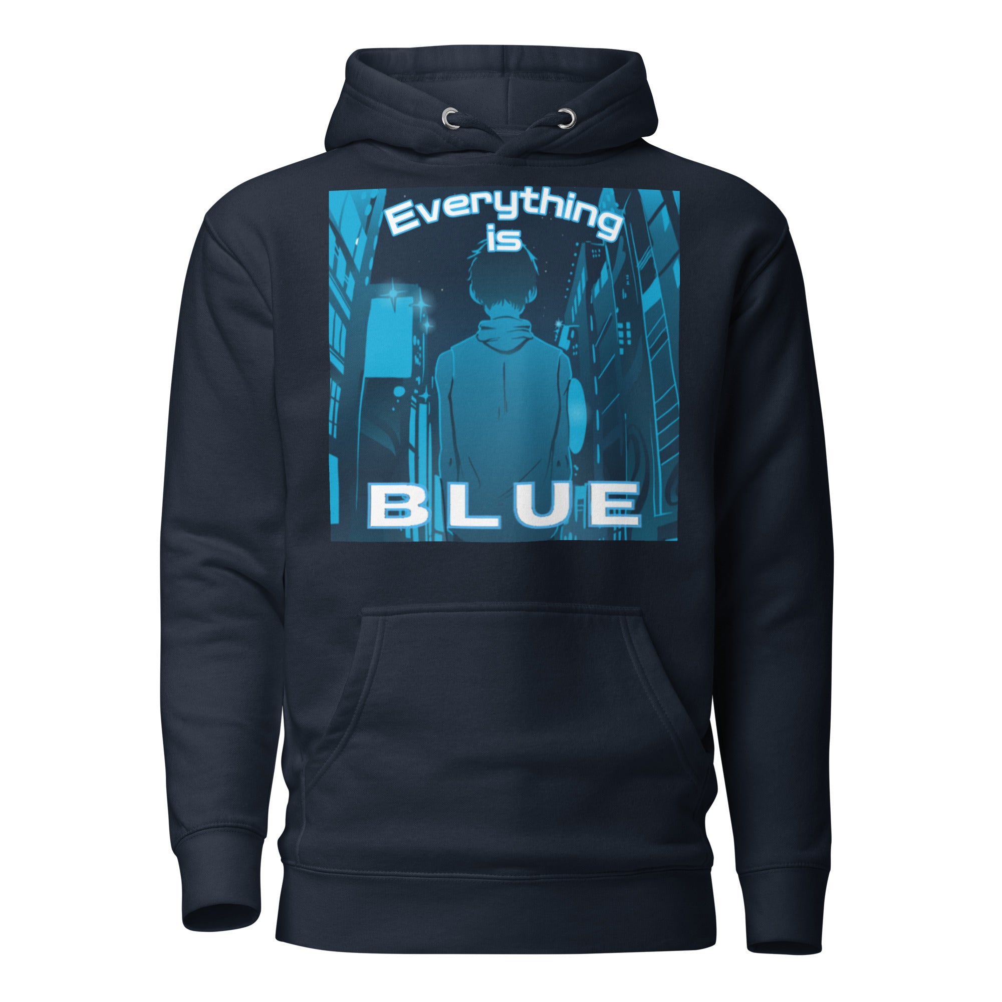 Sudadera con Capucha de la Ciudad Animada de Todo es Azul